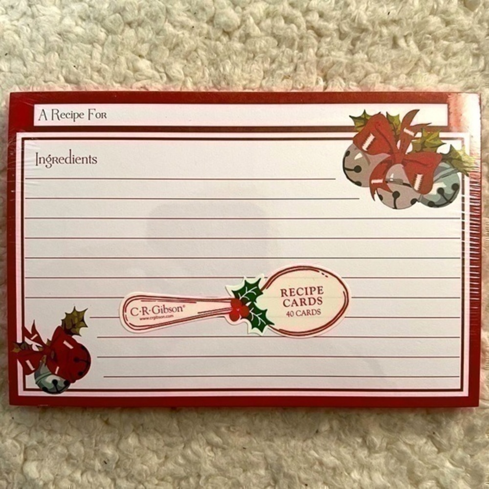 ☀️2/$14 ☀️C.R. Gibson Jessie Steele Jingles Printed Recipe Cards Pack of 40